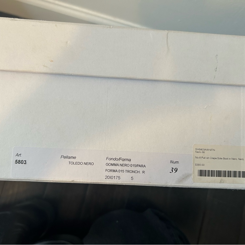 No. 6 Crepe Sole boots in black size 39 - Picture 6 of 6